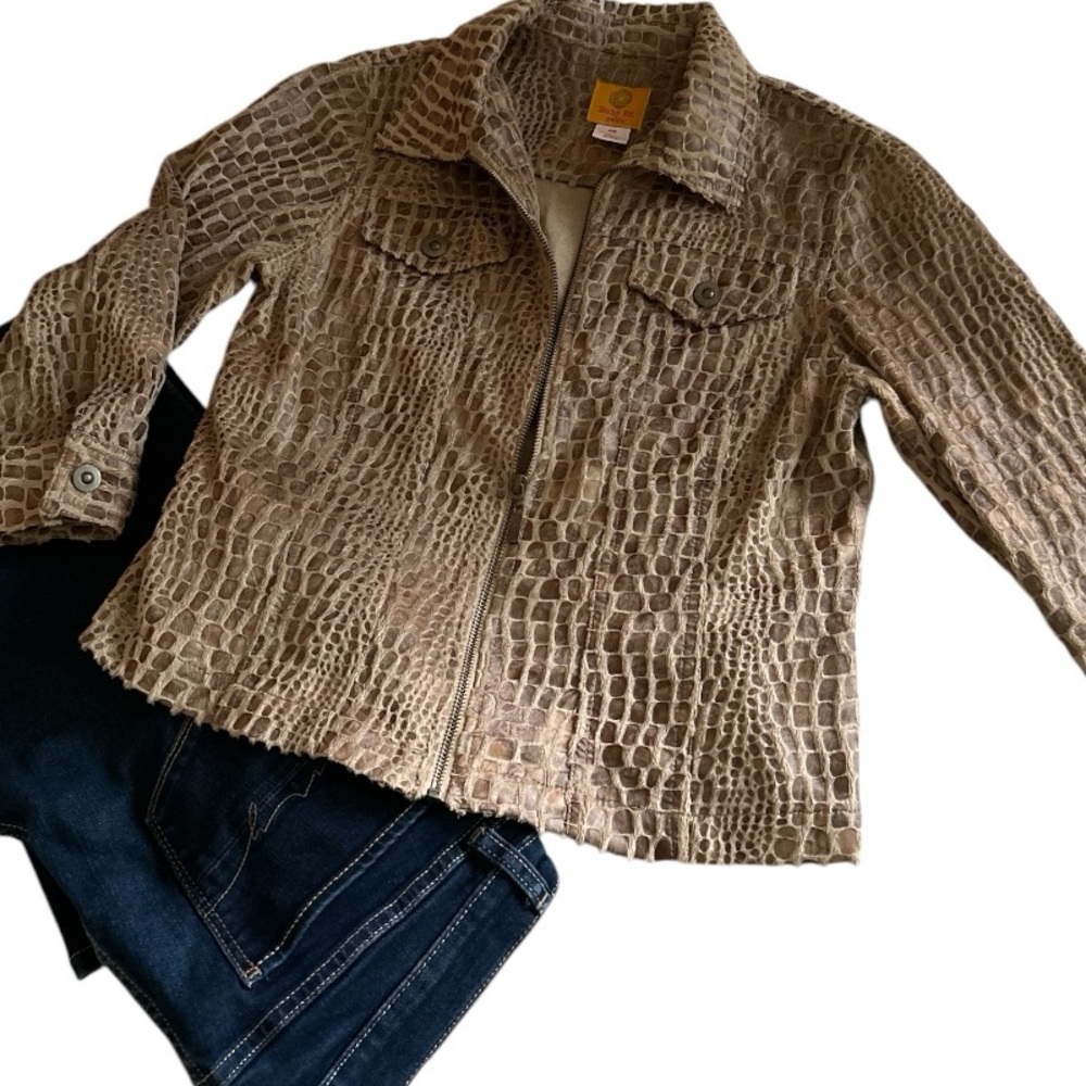 Ruby Rd 6P Vintage Animal Print thin jacket